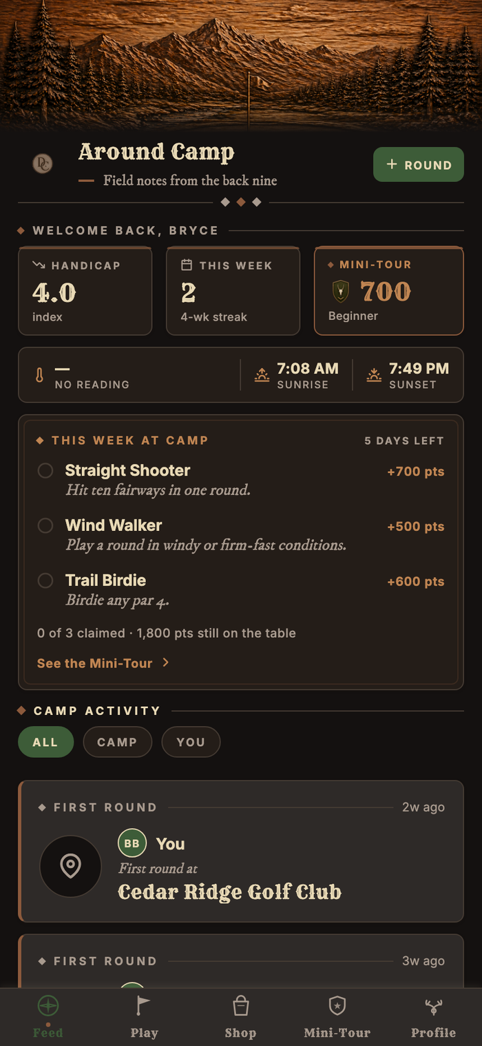 Your camp, at a glance